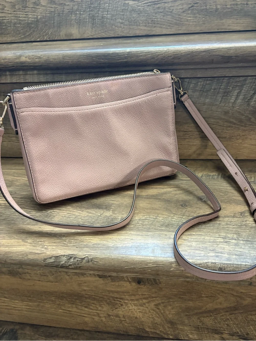 kate spade Blush Pink Pebbled Leather Crossbody